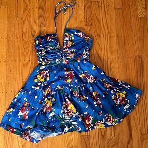 Floral Halterneck Mini Dress